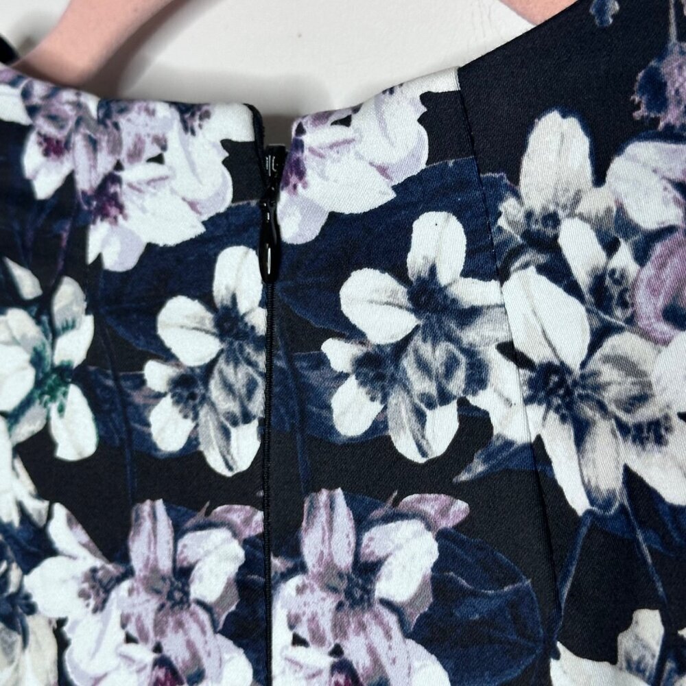NWT Adrianna Papell High Neck Sheath Dress Size 14 Nordstrom Floral Pattern Line - Picture 12 of 16